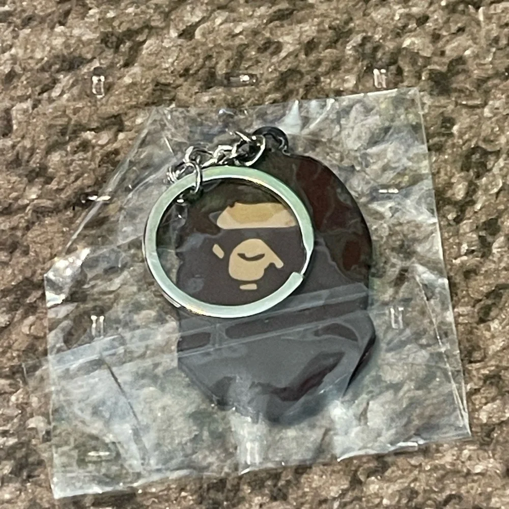 Bape Head Black and Tan Keychain